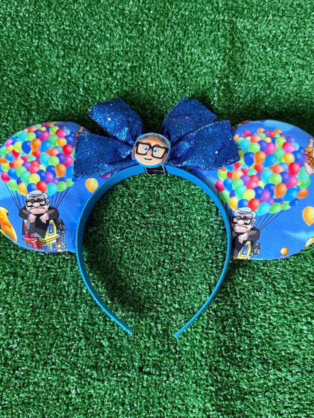 Handmade Pixar UP Inspired Minnie Mouse Ears Headband OSFA Carl Ellie Balloons